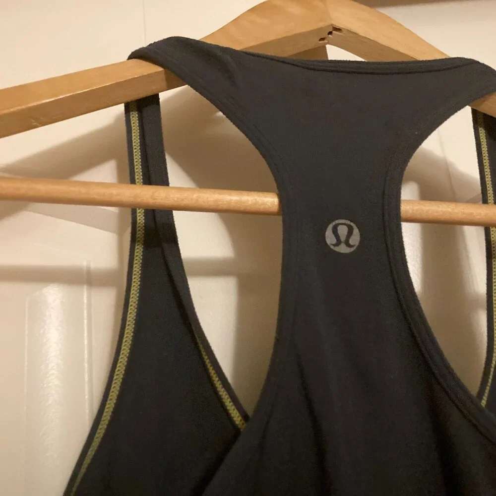 Lululemon Racerback Tank Top Dark Gray Solid Pullover Lightweight Size 4 Classic